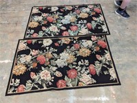 2 NEEDLEPOINT ACCENT RUGS