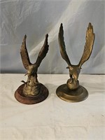 2 Heavy Brass Eagle Sculptures