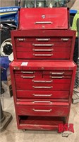 Beach Tool Chest (red) w/ misc. sockets, wrenches