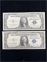 1935 E & 1935 D $1 Silver Certificates