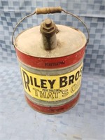 Vintage Riley Bros. That's Oil 5 gallon can