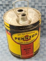 Vintage Pennzoil 5 gallon motor oil can