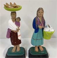 Hand painted/ pottery figurines