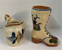 Hand painted pottery decoration