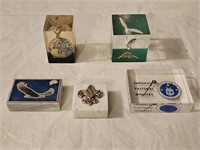 5 Boy Scout and Eagle Paperweights