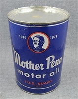 Mother Penn motor oil can. Composite