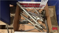 box of Tie Rod, Brake tools & 45 Gal Barrel