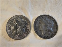 2 Vintage Large Medallion Coins
