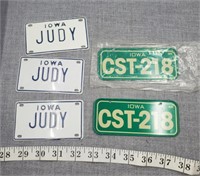 Small motorcycle bicycle license plates