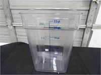 BID X 2: NEW WINCO 22 QT SQUARE STORAGE CONTAINER