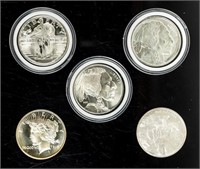 Coin (5) 1 Ounce Silver Rounds