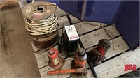 4 Hyd Bottle Jacks and Elec Wire