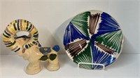 Hand painted pottery decoration