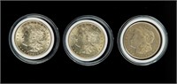 Coin 3  Morgan Silver Dollars 1921-P & 1921-S