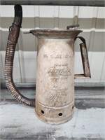 Vintage Brooking 1/2 gallon oil galvanized oil