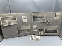 Antique photo album with some Yellowstone photos