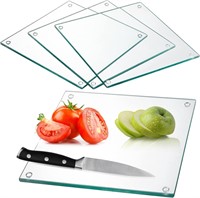 NEW Tempered Glass Cutting Board Set of 4