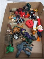 TRAY OF KIDS TOYS, ACTION FIGURES