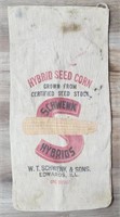 Vintage Schwenk Hybrids Seed Corn Sack. Measures