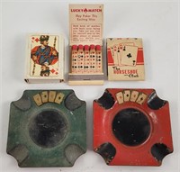Vintage Matchbooks and Ashtrays. Gambling / Cards