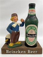 Vintage Heineken Beer Back Bar Display Figural