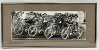 Framed Photo Of Early Harley-Davidson