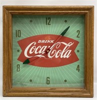 Vintage Coca-Cola Fish-Tail PAM Advertising Clock