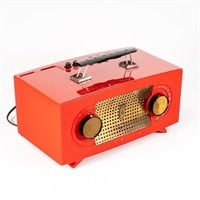 1950s Zenith Mid Century R512 Red Bakelite Radio