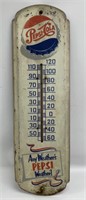 Vintage Pepsi Cola Metal Thermometer