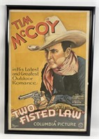 Tim McCoy Two Fisted Law Framed Movie