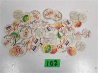 Bag of 50 Milk Bottle Caps (4 different Dairies)