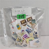 Bag of World stamps