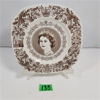 Queen Elizabeth II Coranation Plate (1953 9" Wide)