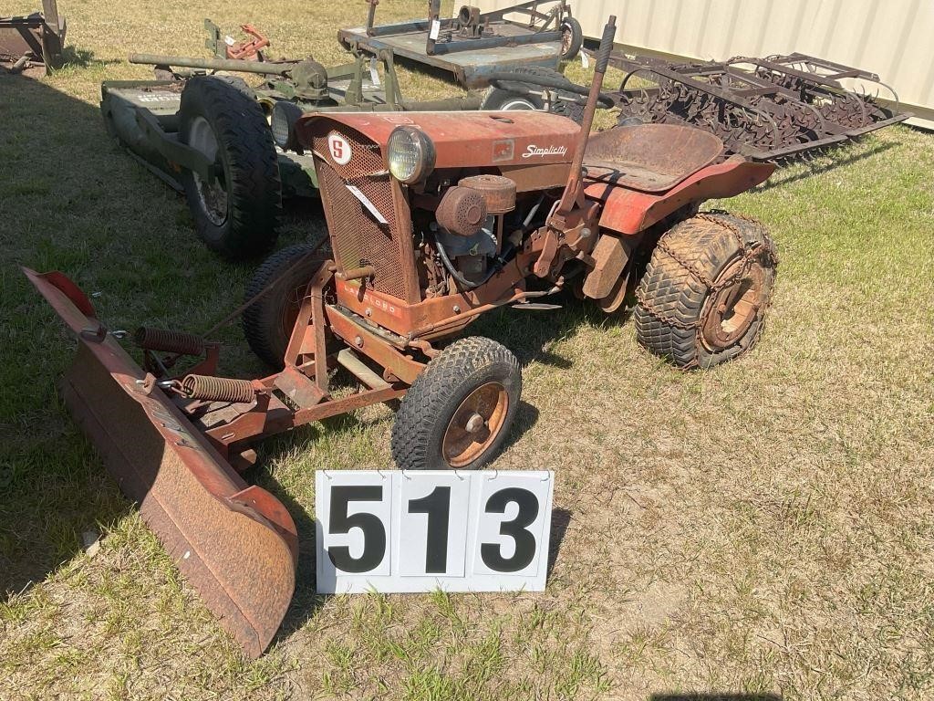 Simplicity Landlord tractor with snow plow and tir