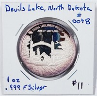 Devils Lake, ND  1 oz .999 silver  #0078