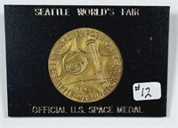 1962  Seattle Worlds Fair  US. Space Medal