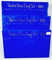 3  1983  US. Mint Proof sets