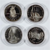 4  Commemorative Half Dollars  3 PF & 1 Unc