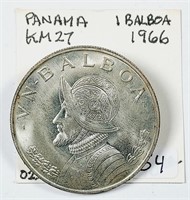 1966  Panama  1 Balboa   BU