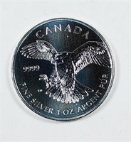 2014  $5 Canada  Peregrine Falcon  .9999 silver