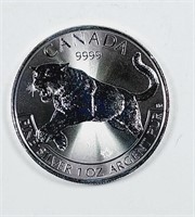 2016  $5 Canada  Tiger   .9999 silver