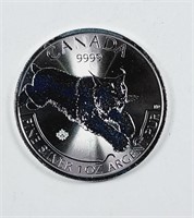 2017  $5 Canada  Lynx  .9999 silver