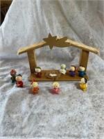 Hand Painted Nativity Set