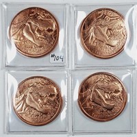 4  Tyrannosaurus Rex  One A.V.D.P. oz copper rds