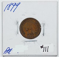 1899  Indian Head Cent   AU