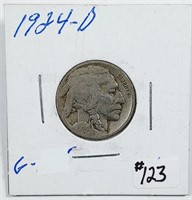 1924-D  Buffalo Nickel   G