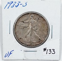 1933-S  Walking Liberty Half Dollar   VF