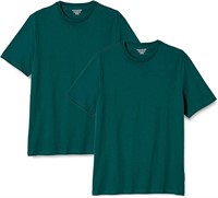 (M) Men's 2-Pack Loose T-Shirts Dark Green