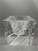 Baccarat crystal cubed ashtray or votive holder