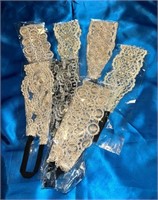 Lace ecru hair bands